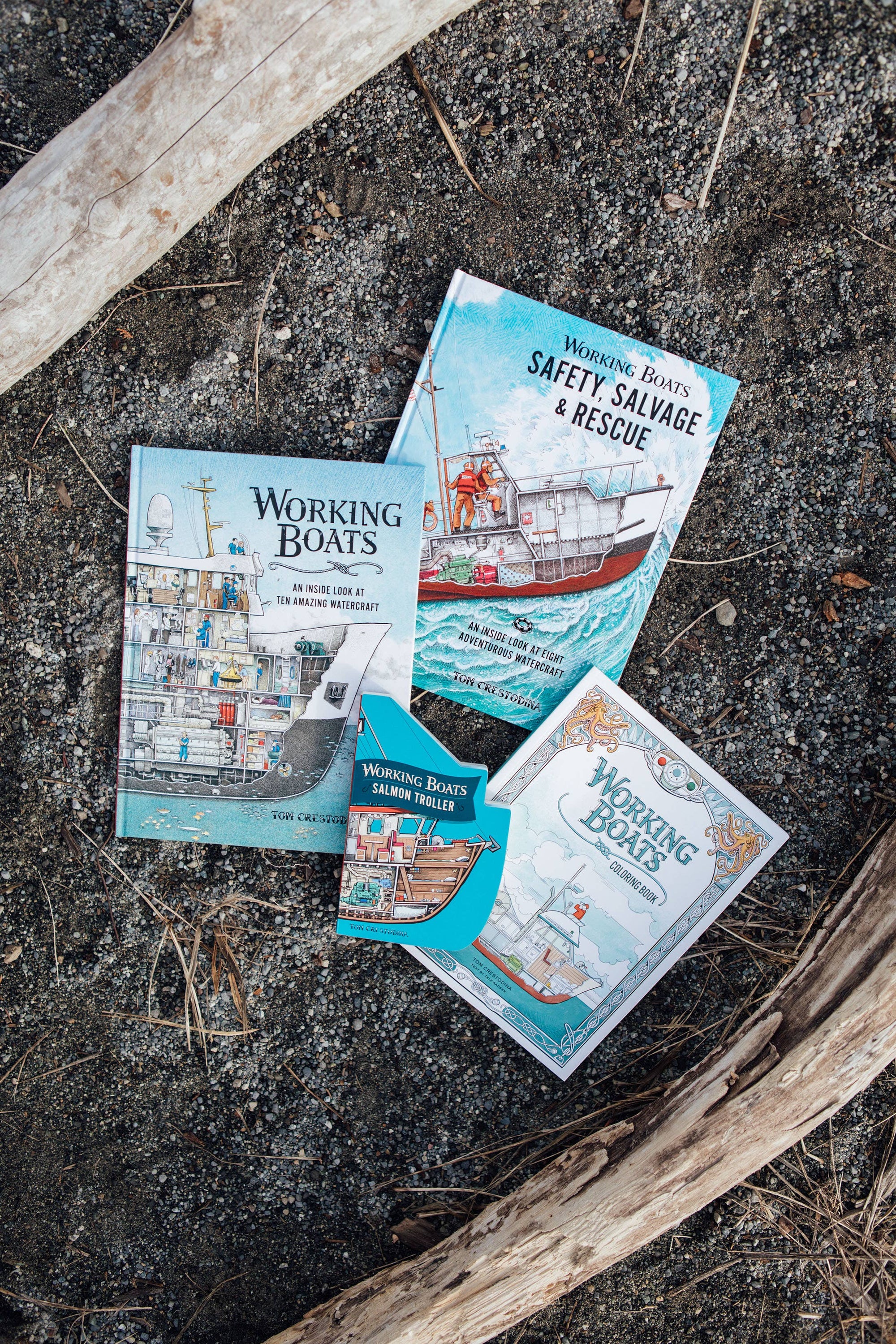 Working Boats: Salmon Troller Board Book- A Look-Inside Book