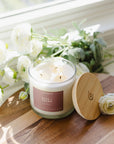 Rose + Peony - 3 Wick Clear Glass Tumbler Soy Candle