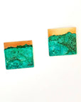 Courtney Fischer Jewelry - Square Patina Studs