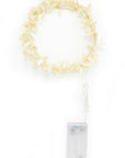 20 LED Gold Leaf Fairy Lights Battery Operated - warm white