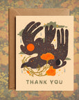 Thank You Poppies– Blank Greeting Card Nature Illustration