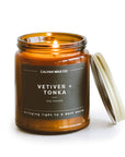 Vetiver + Tonka - Amber Jar Soy Candle