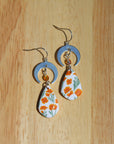 California Poppy in Luna Earrings
