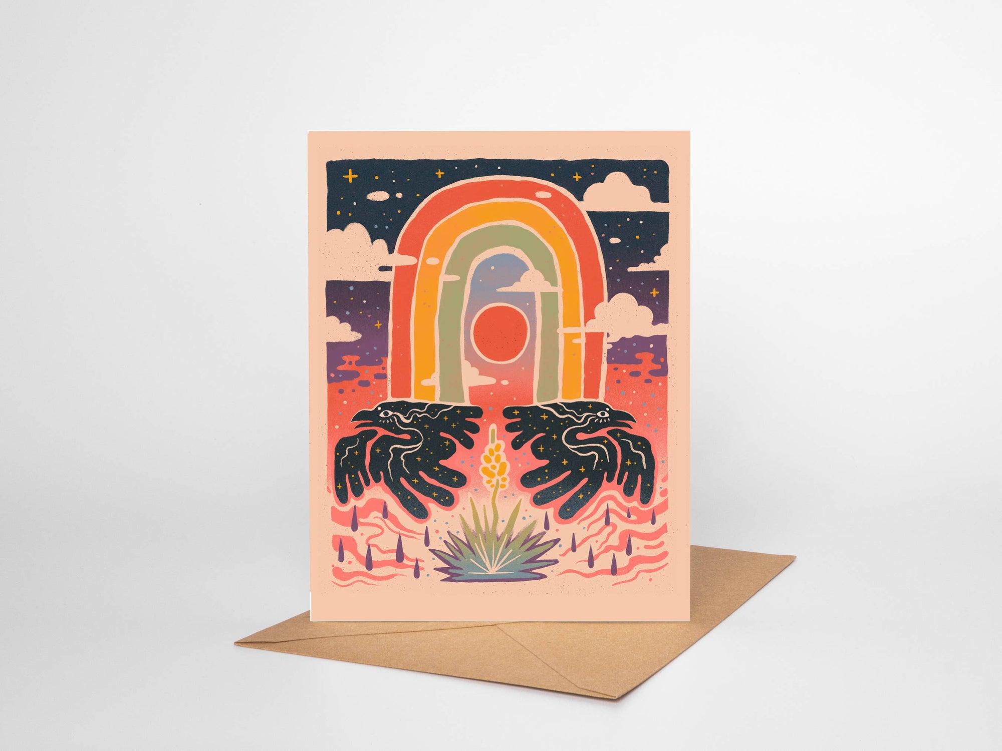 Monsoon Song– Blank Greeting Card Nature Illustration