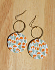 California Poppy in Gaia Earrings