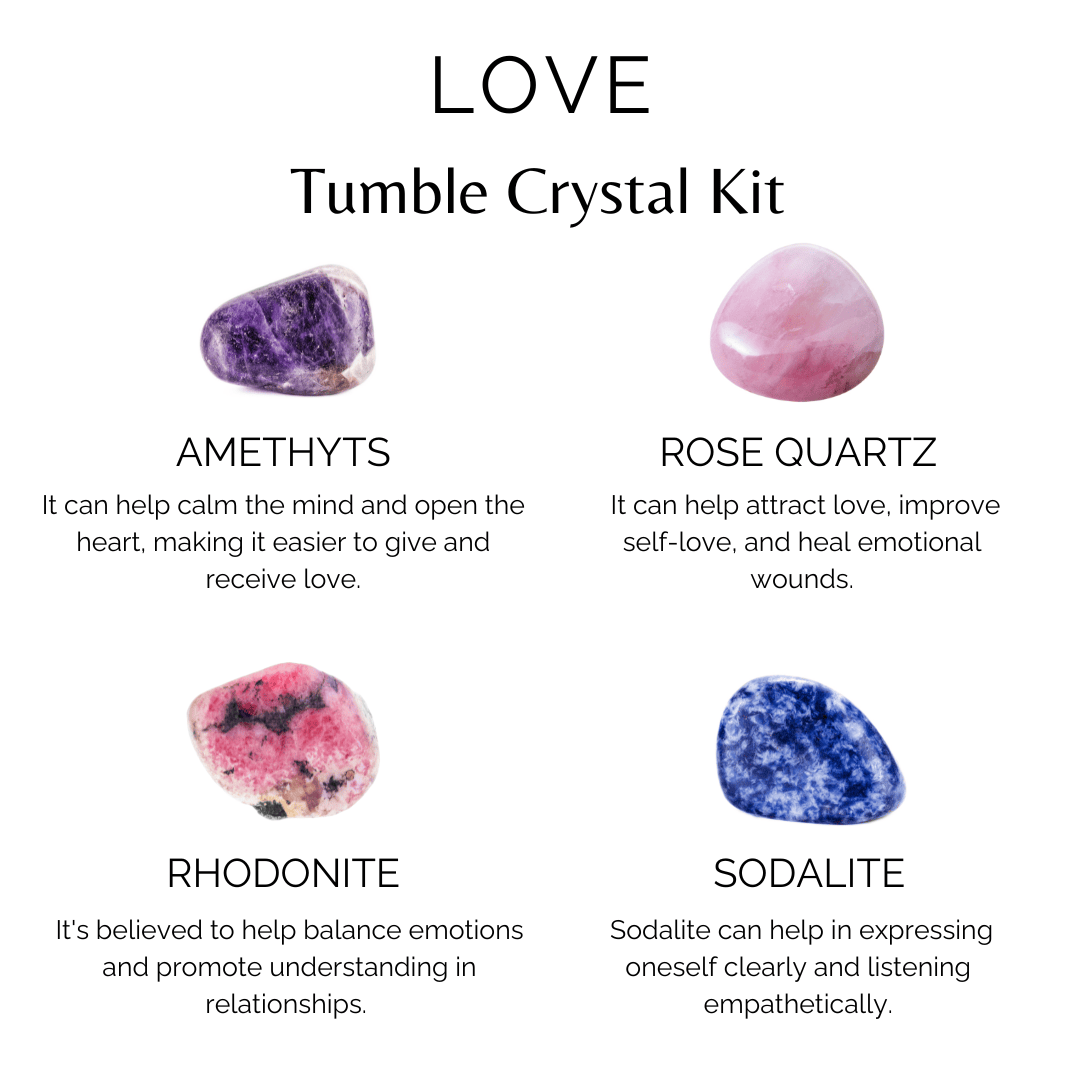 Attracting LOVE Crystal Set, Crystal Healing Love Gift Kit