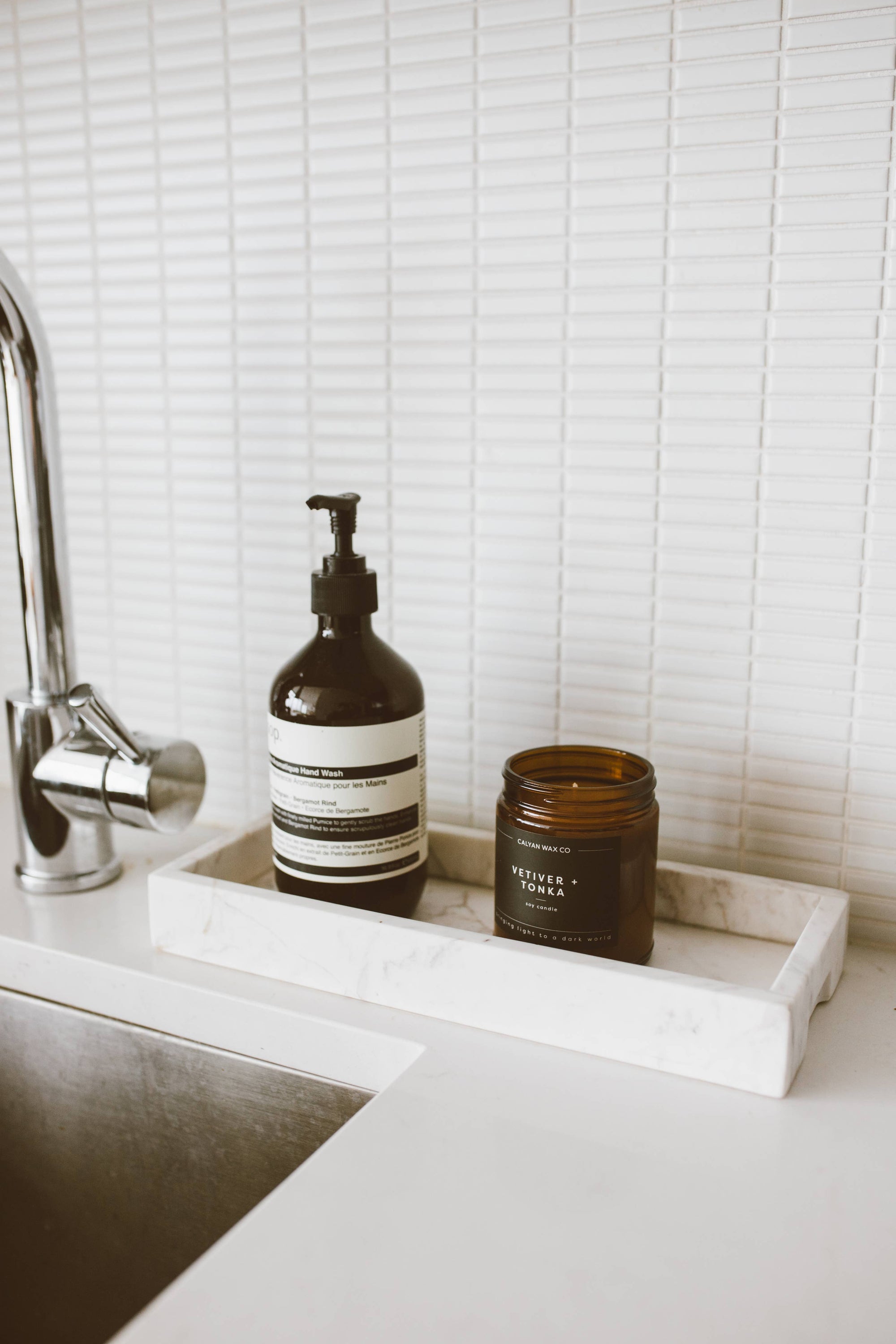 Vetiver + Tonka - Amber Jar Soy Candle