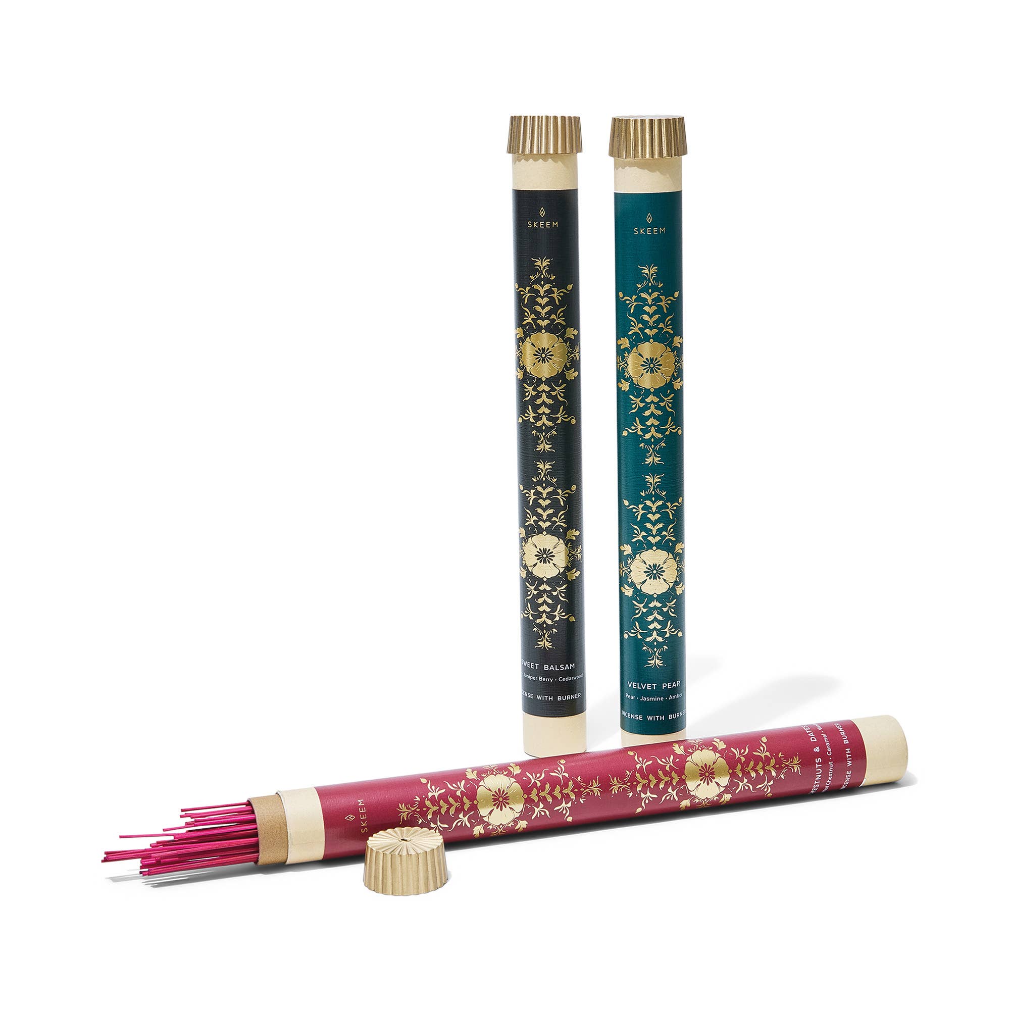 Gilded Incense with Brass Holder, Sweet Balsam