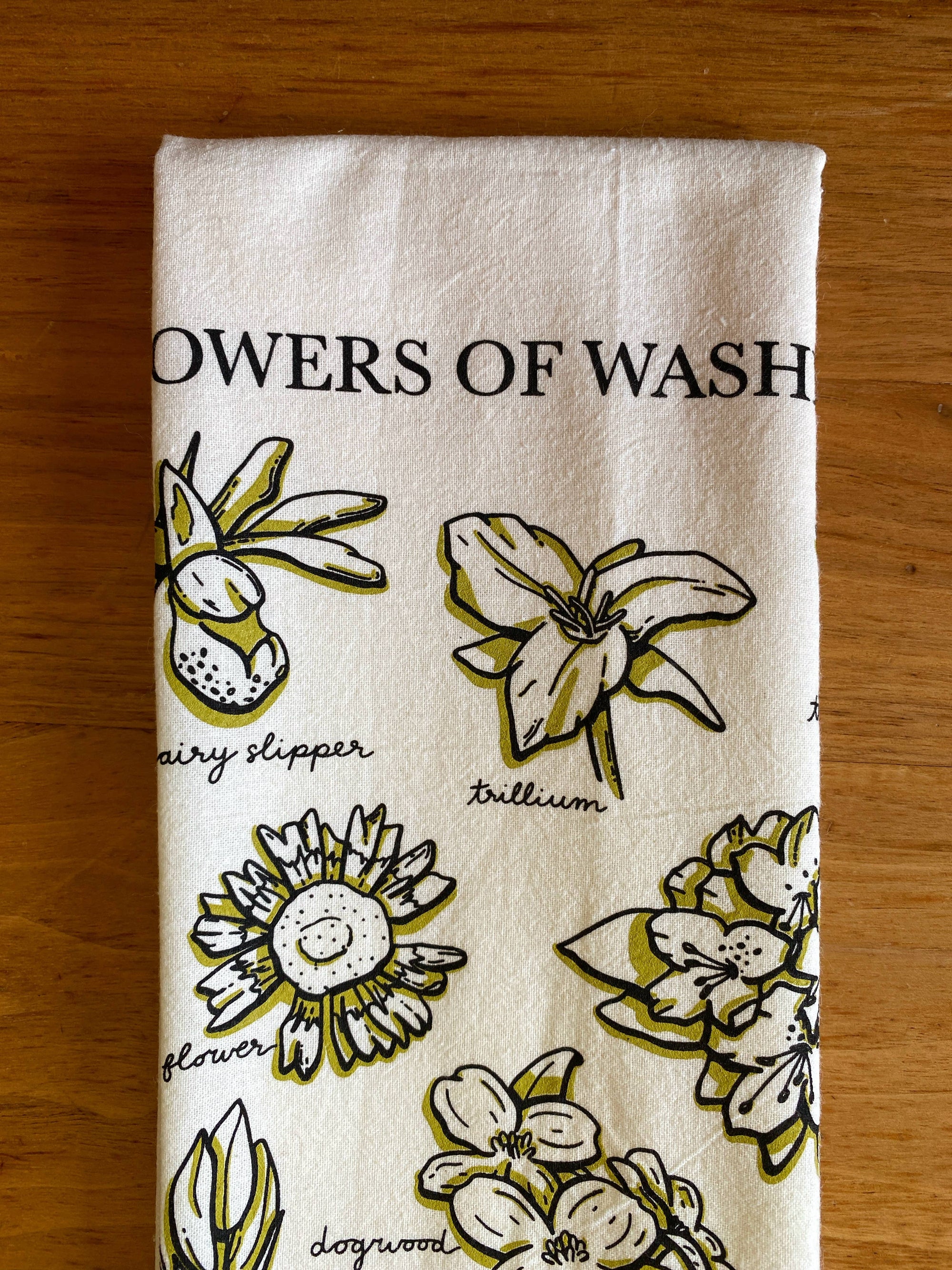Washington Wildflower Tea Towel | Screenprinted