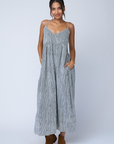 Hamptons Dress - Menswear Stripe Black