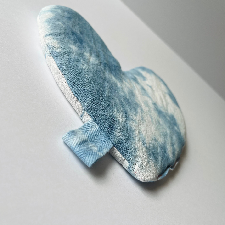 Heart Eye Pillow - Botanically Dyed - Indigo Sky - V Day