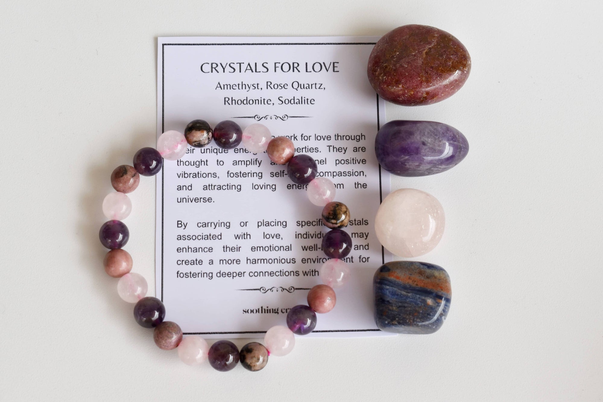Attracting LOVE Crystal Set, Crystal Healing Love Gift Kit