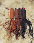 Luxe Buckskin Leather Fringe Lighter Case - 7 colors