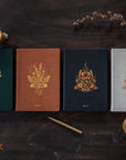 Vegan Leather Lined Botanical Journal XII - Deep Moss