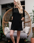 RITA BOATNECK A-LINE BAMBOO DRESS WITH POCKETS