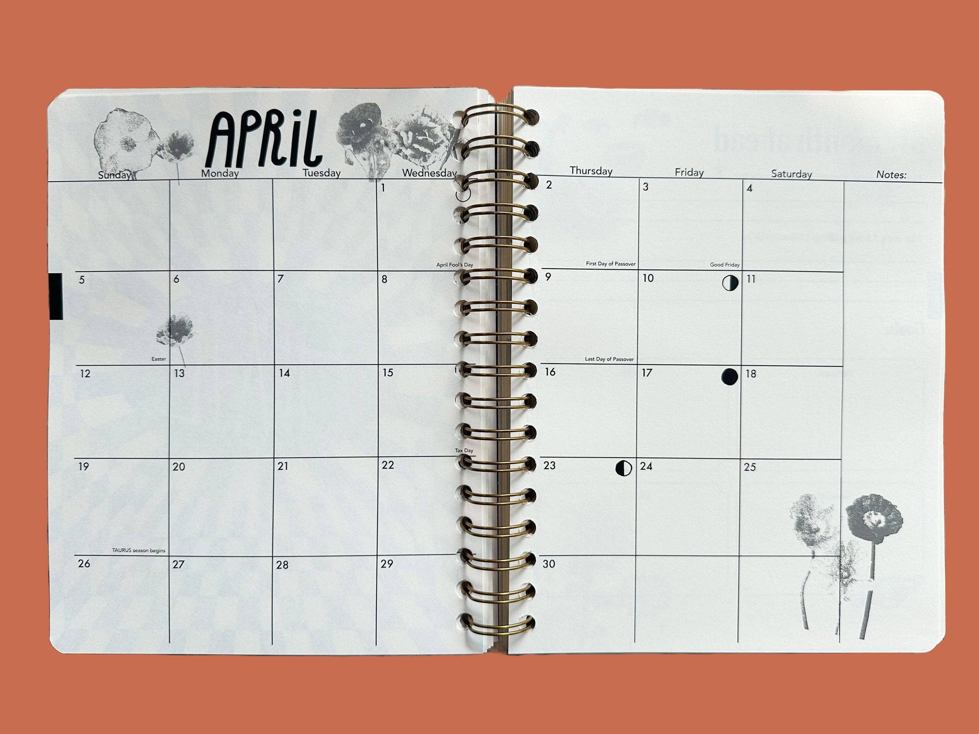PRE-ORDER | Undated Flexible Planner, Flower Power Cover