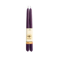 100% Pure Beeswax Tapers: Standard (12" x 7/8") / Lilac