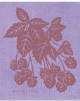 Screen Printed Purple Blackberries Sponge Cloth