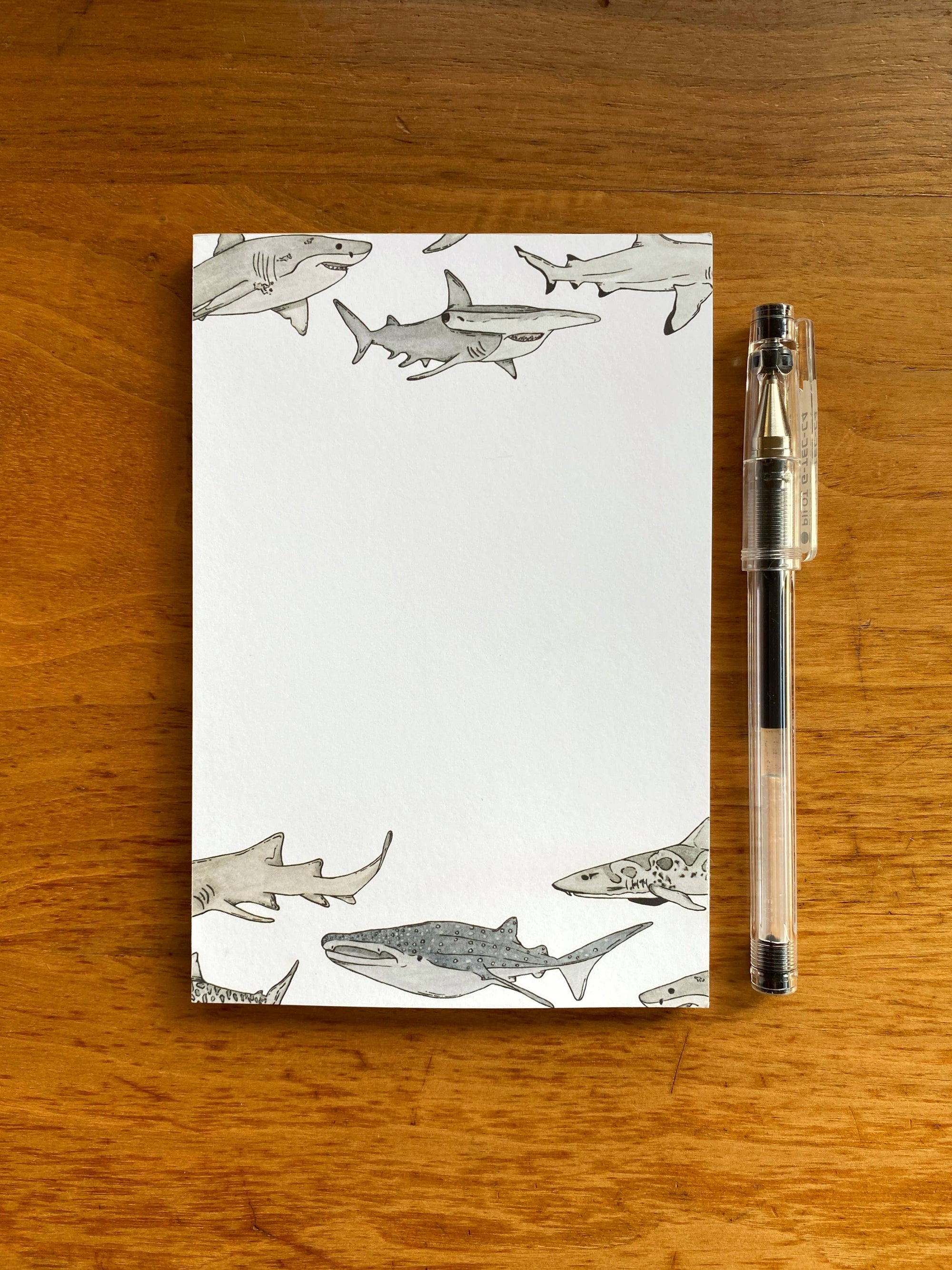 Illustrated Shark Market Notepad