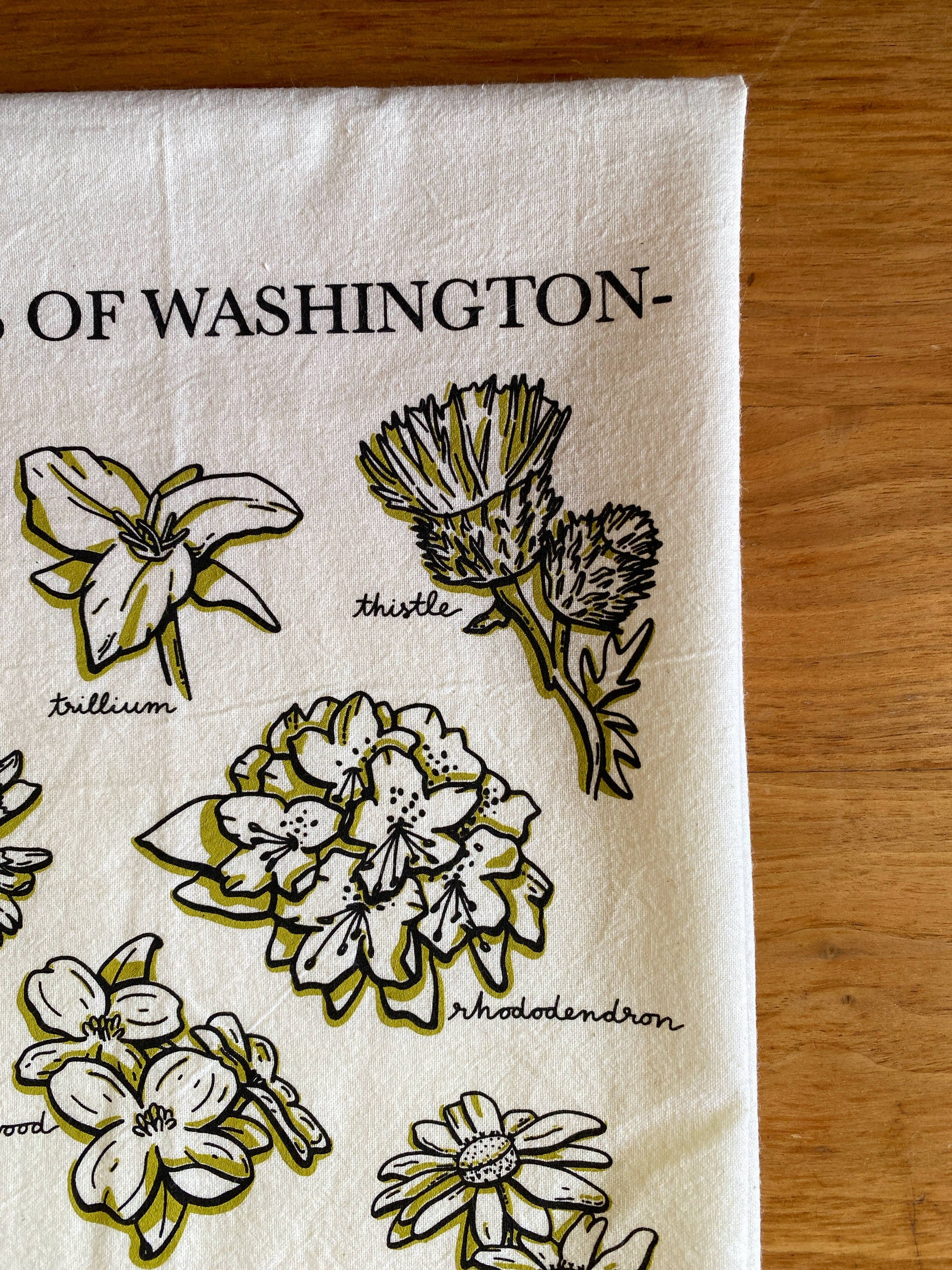 Washington Wildflower Tea Towel | Screenprinted