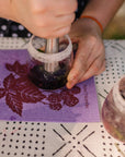 Screen Printed Purple Blackberries Sponge Cloth