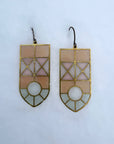 Vertex // stained glass resin earrings