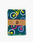 Mountain Bike Tea Towel - Teal, Pink, & Yellow