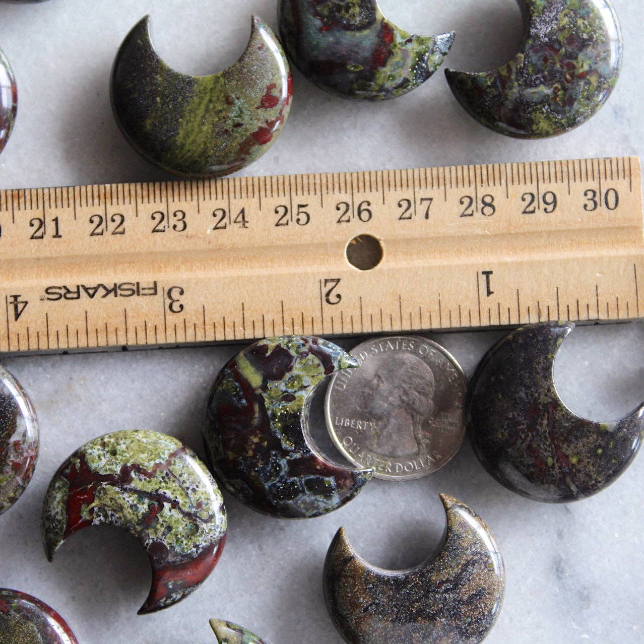 Dragon's Blood Jasper Moon (Crystals &amp; Stones)
