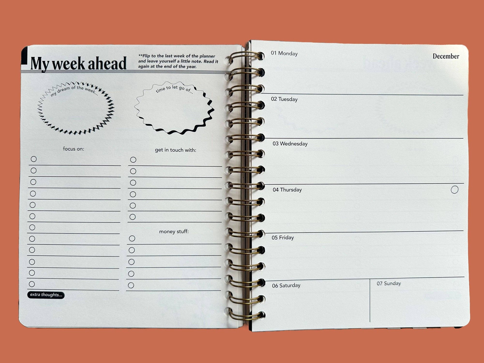 PRE-ORDER | Undated Flexible Planner, Flower Power Cover