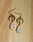 California Poppy in Luna Earrings