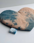 Heart Eye Pillow - Botanically Hand Dyed - Peach