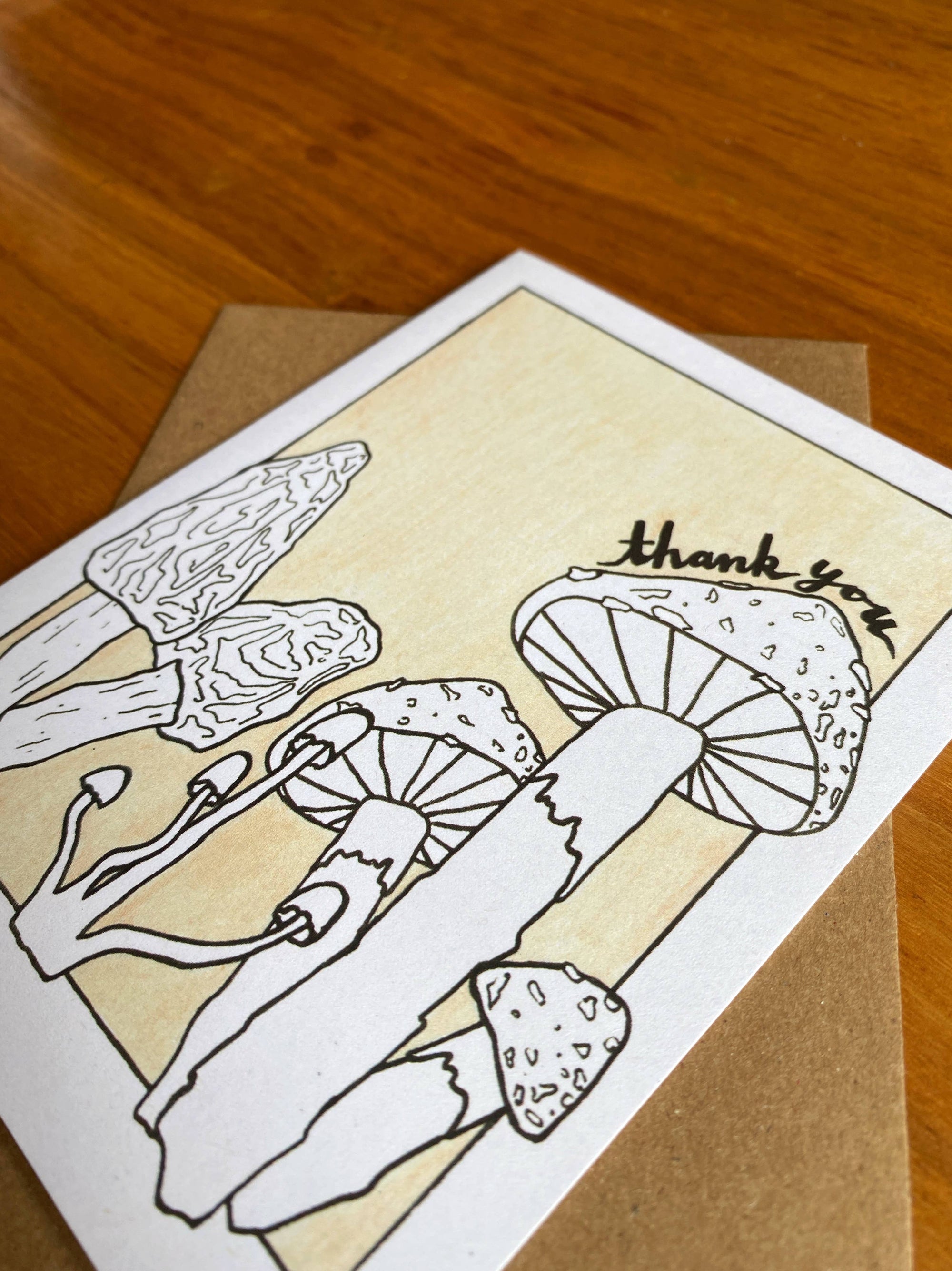 Mushroom Thank You Card