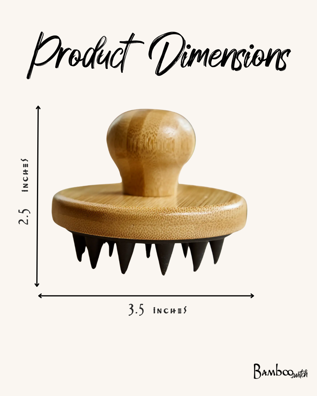 Bamboo + Silicone Scalp &amp; Body Massager | Faire Market