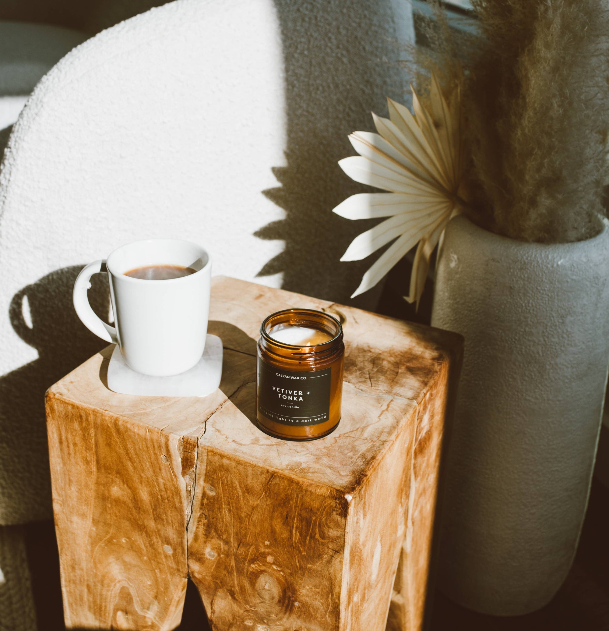 Vetiver + Tonka - Amber Jar Soy Candle