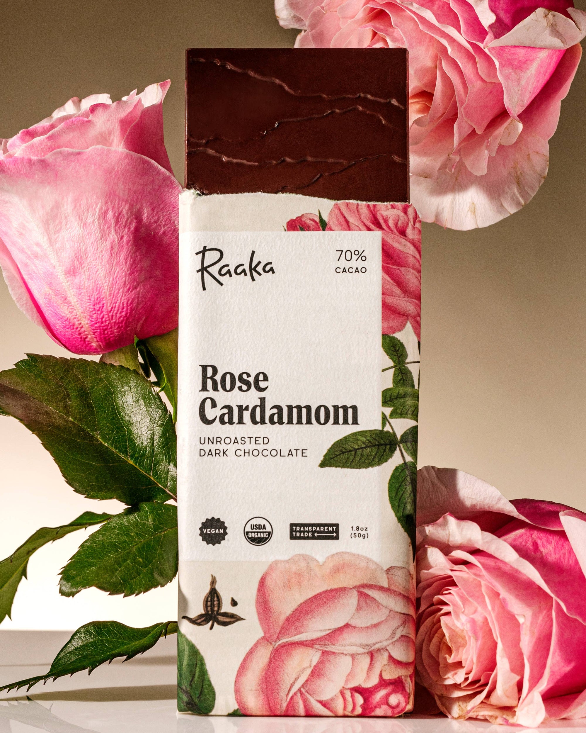 70% Rose Cardamom Bar - Valentine&#39;s Limited Batch