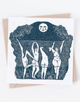 Moondance Card moon art, wild swimming, sea theme