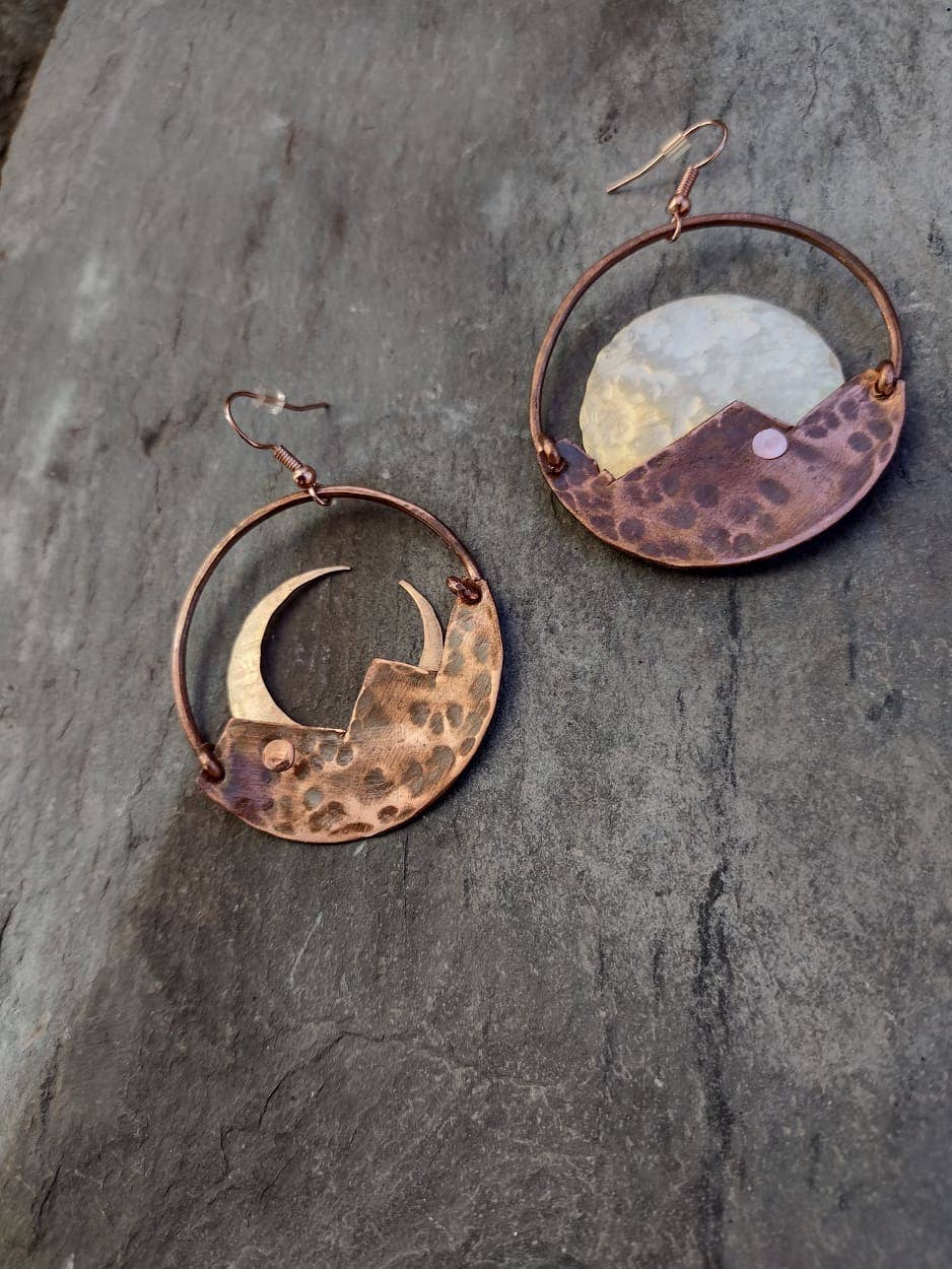 Mountain Dawn to Dusk Hoop Earrings