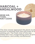 Calyan Wax Co. - Charcoal + Sandalwood - 7 Ounce Three Wick Soy Candle