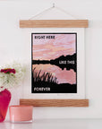 Like This Forever Sunset Letterpress Art Print