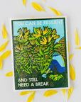 Resilient and Resting Letterpress Encouragement Card