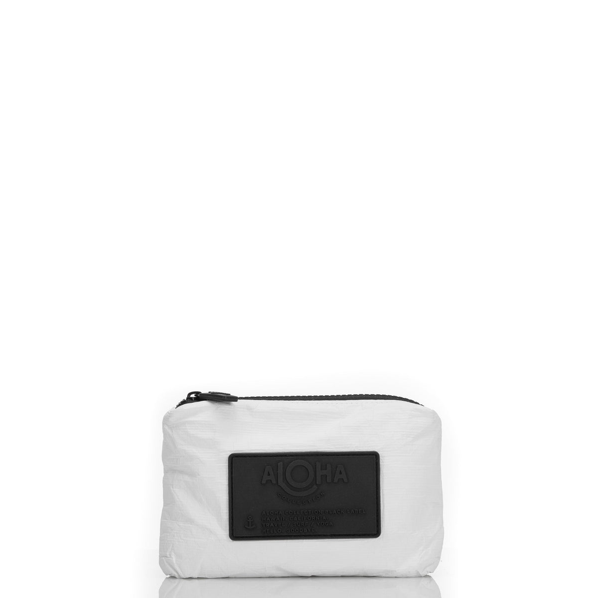 ALOHA Collection Mini Pouch — Black Label — White