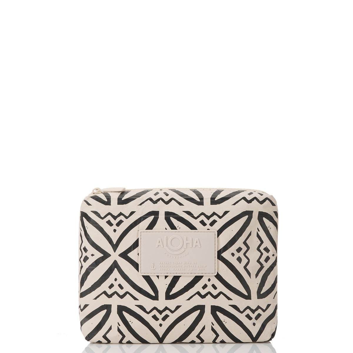 ALOHA Collection Small Pouch — Pasifika — Black on Sandstone