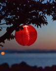 Soji Festival 12" Globe Solar Lantern - Warm Red