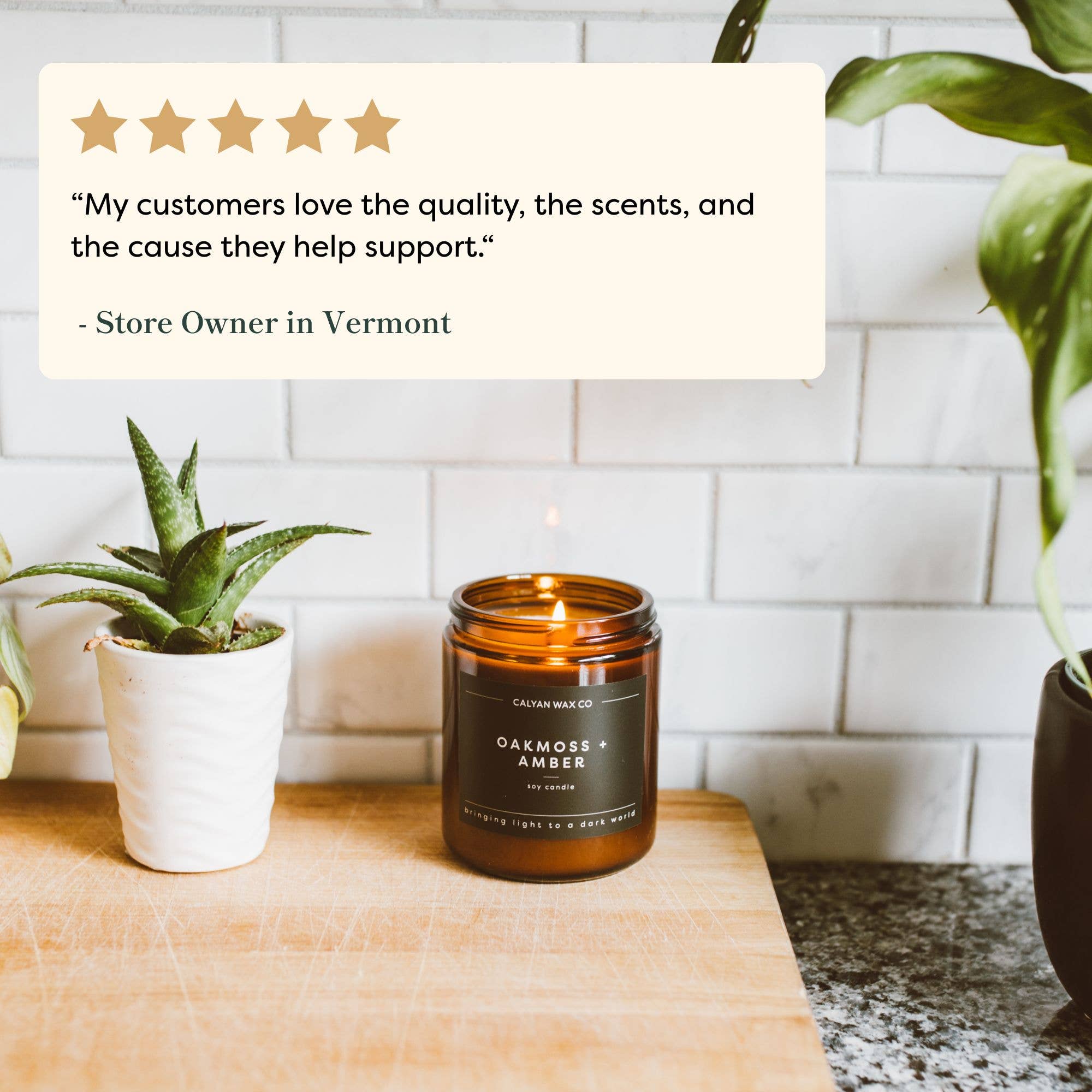 Vetiver + Tonka - Amber Jar Soy Candle