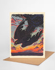 Nightfall– Blank Greeting Card Nature Illustration 