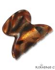 Kimono Clips - 529f French Round Mini Claw: Tortoiseshell