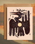 River Moon – Blank Greeting Card with Nature Illustration 