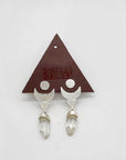 Crescent Design Ear Jacket with Natural Crystal