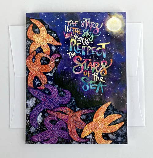STARS OF THE SKY AND SEA NOTECARD