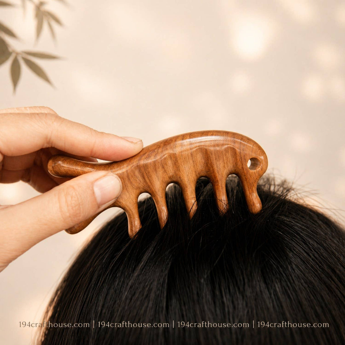 Natural Wooden Scalp Massage Comb  - Gifts For Mom
